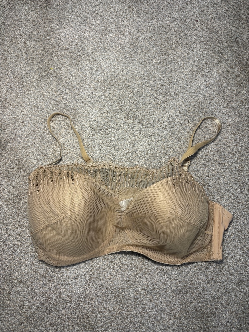 Natori Contour Cami Sequin Soft Bra Tan 36C